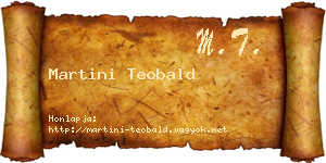 Martini Teobald névjegykártya
